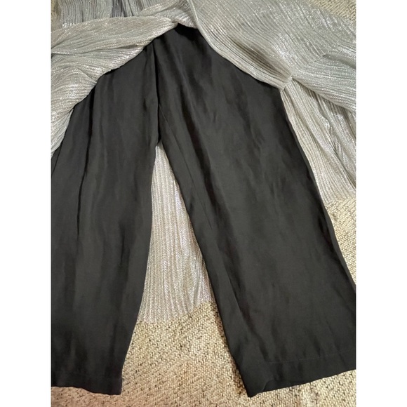 Anthropologie Maeve Metallic Silver Skirted Pants NWT Size 6 (Small) - Picture 6 of 13
